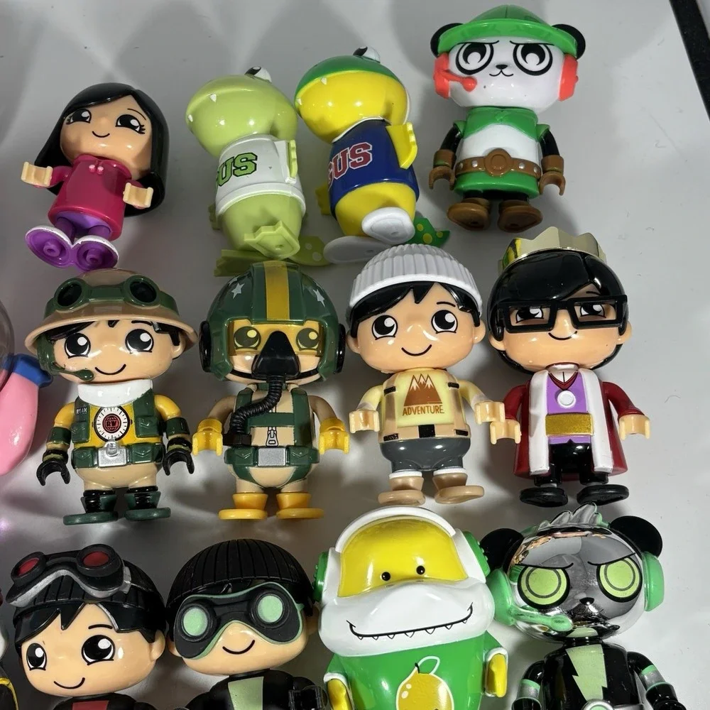 Ryans World Action Figures Lot of 24 Plastic Toys Cake Toppers Characters 3 Inch